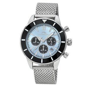 NWT Authentic Porsamo Bleu Brandon Chronograph Quartz Blue Dial Men's Watch